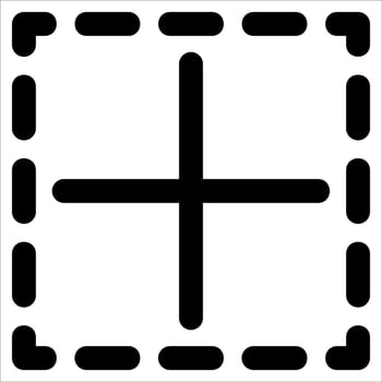 A square with a cross in the middle vector