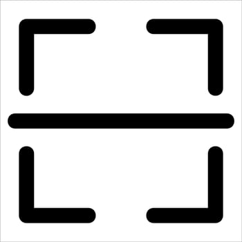 A unique black and white square with two lines on it in white background vector