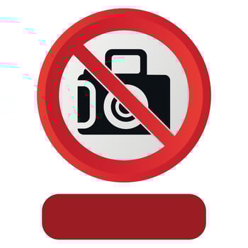 stylized prohibitory sign icon no camera allowed vector