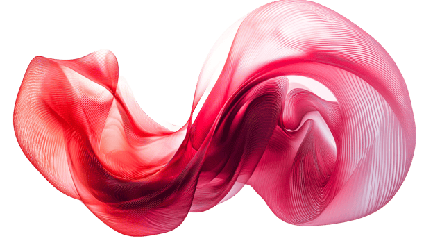 Flowing red fabric with a transparent background png