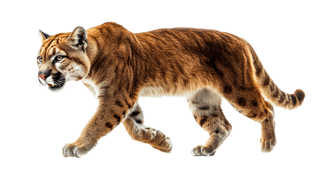Tiger walking calmly through open space png