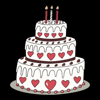 Delicious Birthday Cake Delight vector