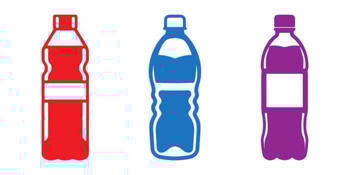 Professional Plastic Bottle Icons Silhouette Illustration vector