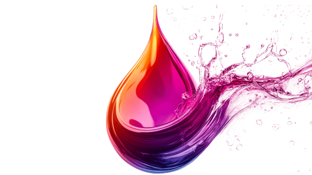 Liquid Drop With Vibrant Splash, cut out transparent png