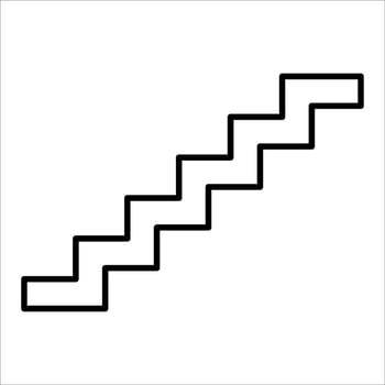 A stairway with a line going up and down vector