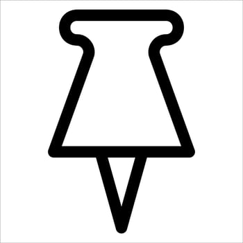 A black and white icon of a light bulb vector