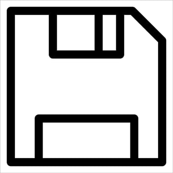 A unique floppy disk icon in white background vector