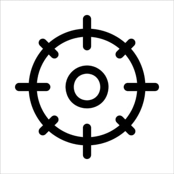 new unique black and white icon of a gear wheel in white background vector