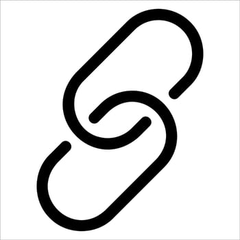 A link icon with a chain in the middle vector