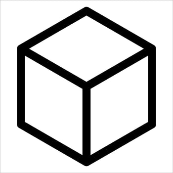A new unique black and white cube icon vector