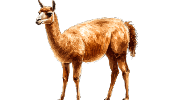 Llama full body, cutout transparent png