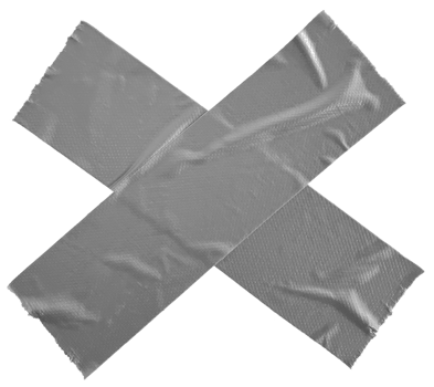 Wrinkled gray duct tape texture. mockup isolated background. png
