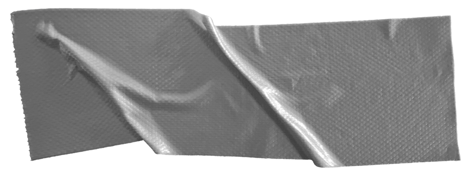 Wrinkled duct tape texture, realistic mockup isolated background png
