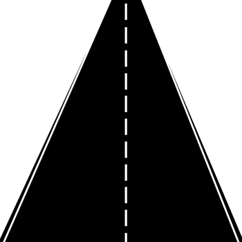 a black and white road with a white line on it png
