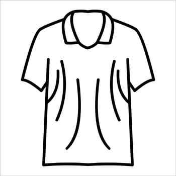 A shirt outline on a white background vector