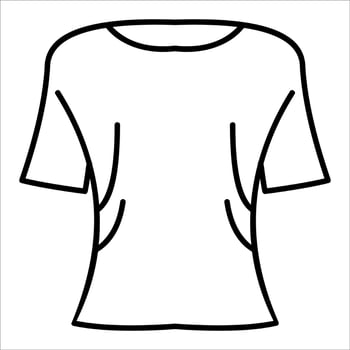new unique t - shirt outline drawing in white background vector