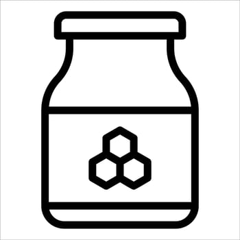 A jar of honey icon on a white background vector