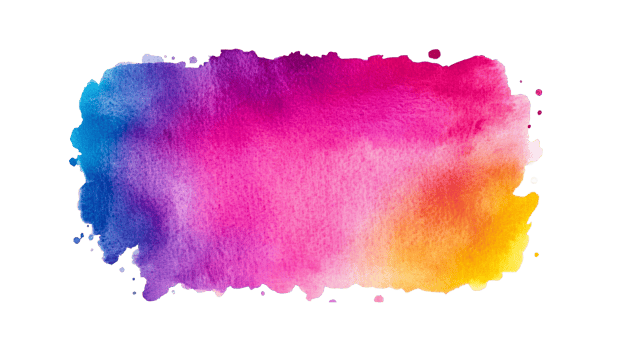 Colorful watercolor splash transparent png