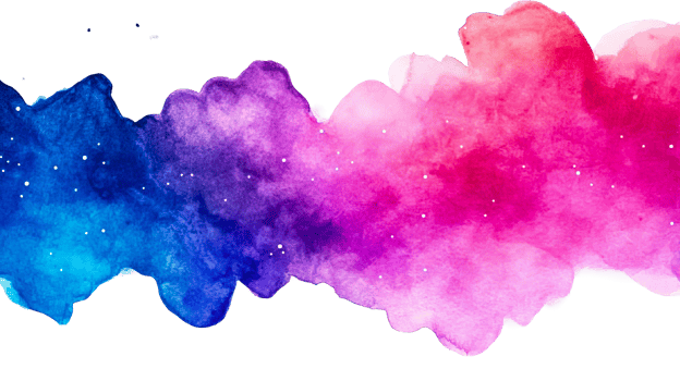 Vibrant watercolor abstract with gradient colors png