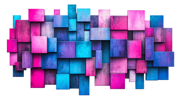 Grunge rectangles, colorful, arrangement, cut out transparent png