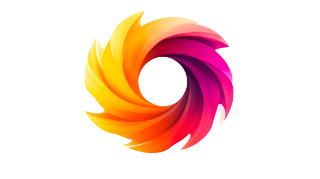 Abstract Colorful Swirl Element, cut out transparent png