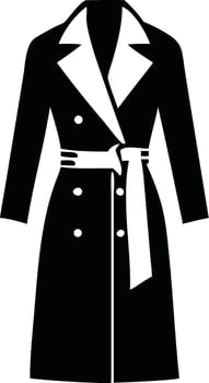 illustration depicts a fashionable woman in a warm winter jacket, a stylish piece of apparel vector