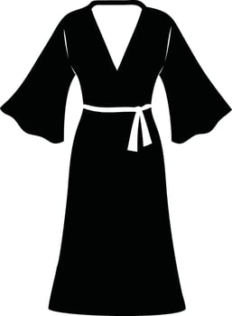 black dress and a black and white blouse showcase classic woman's fashion and style, often seen in business apparel, with a timeless silhouette vector