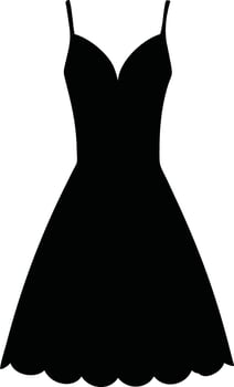 Flat A-Line Dress Silhouette for Fashion Designers, Sewing Patterns, and Brand Graphics vector