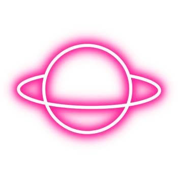 Neon led light. Neon Saturn lamp. Night club led light png