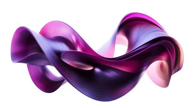 Wavy flow gradient form, cut out transparent png