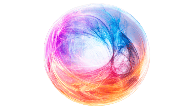 Plasma Sphere, Multicolored Nebula, cut out transparent png