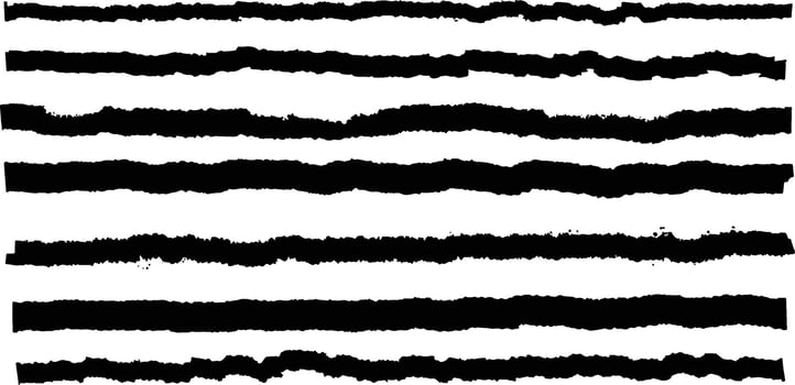 Torn Paper Edge Brush Stroke Clipart Grunge Ripped Border Set vector