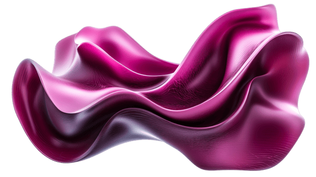 Abstract Smooth Magenta Form, cut out transparent png