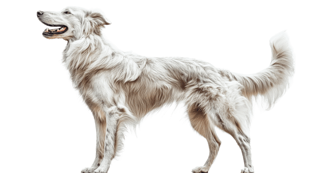 Standing Golden Retriever, cut out transparent png