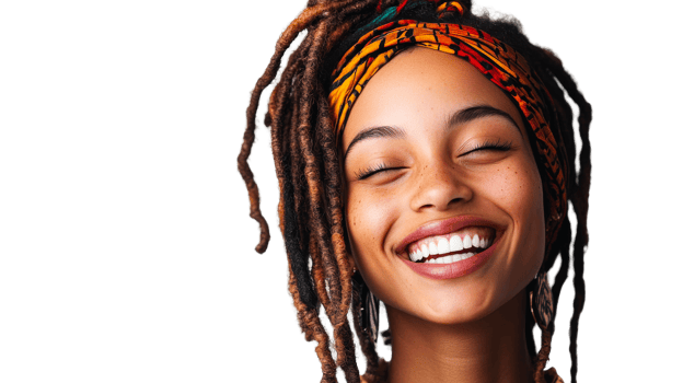 Latina Woman Smiling Portrait, cut out transparent png