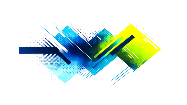 Geometric splash shape on black, cut out transparent png
