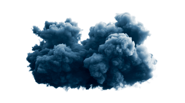 Isolated Cumulus Cloud Formation, cut out transparent png