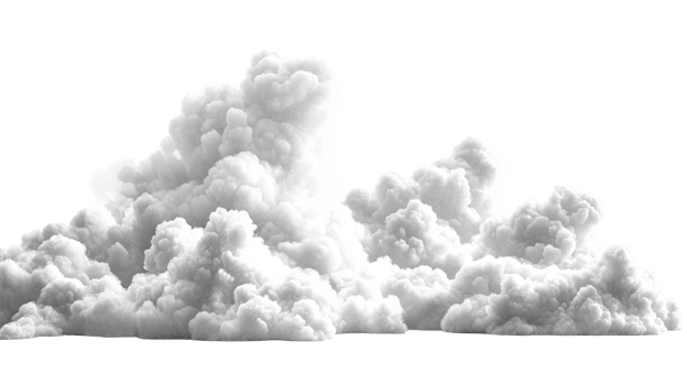 Soft white clouds floating in a bright sky png