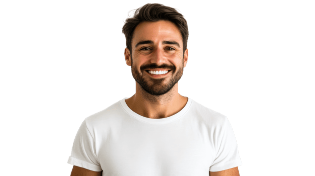 Joyful man in casual wear png