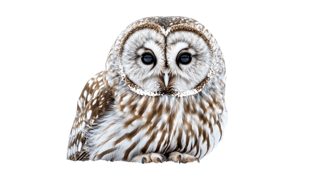 Stunning owl with unique details png