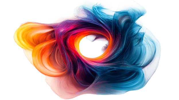 Colorful swirls on a clear background png