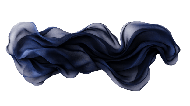Navy silk on transparent background png