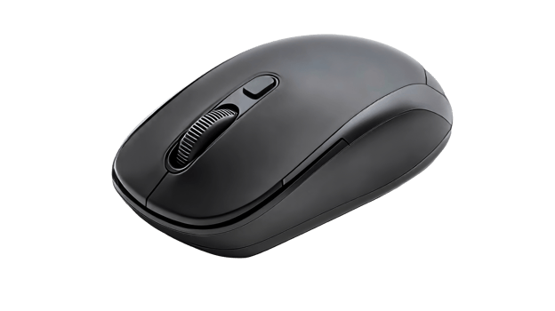 Ergonomic wireless mouse, sleek design png