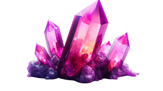 Rose quartz cluster, gemstone, cut out transparent png
