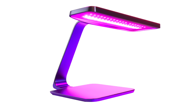 Violet light stand fixture, cut out transparent png