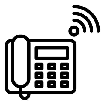 Phone icon with wifi symbol vector
