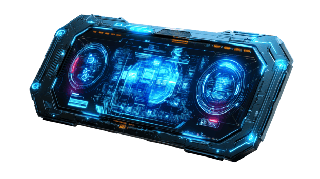 Future Tech Monitor Panel Display, cut out transparent png