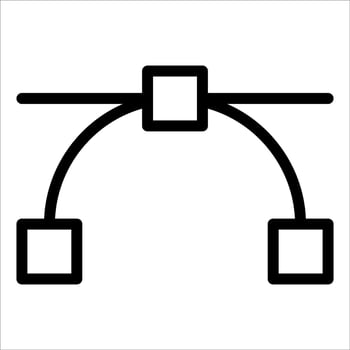 A new black and white icon of a bridge vector