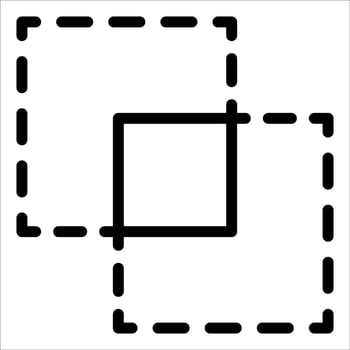 A square with two lines drawn around it vector