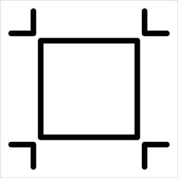 A square with four lines on it vector